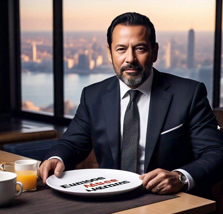 Aterrorizado por la IA sustituyendo trabajos, pero desayunando optimismo.